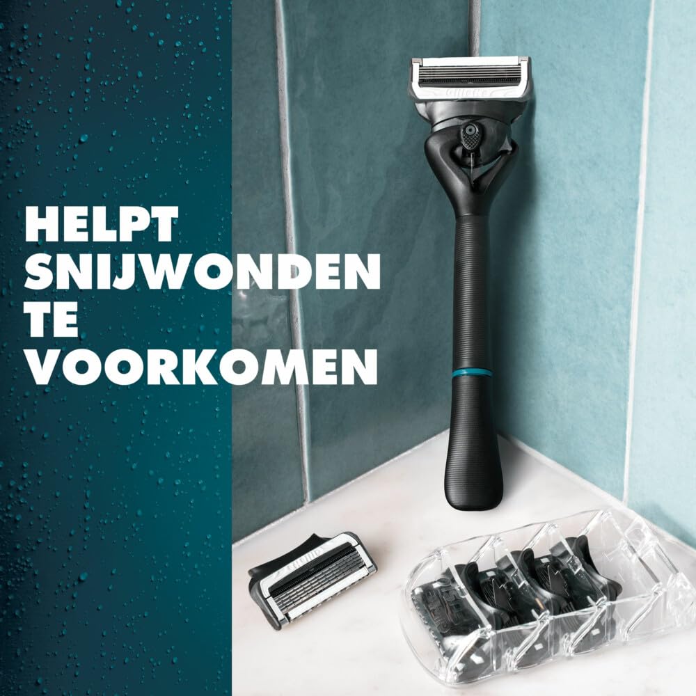 Gillette Intimate ostrza do golenia intymnych, 6 wymiennych ostrzy do golenia na mokro z paskami ślizgowymi dla delikatnego zastosowania, przetestowane dermatologicznie ostrza do golarek