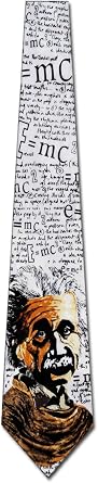 Science Ties Einstein Neckties E=mc2 Tie White Mens Neck tie
