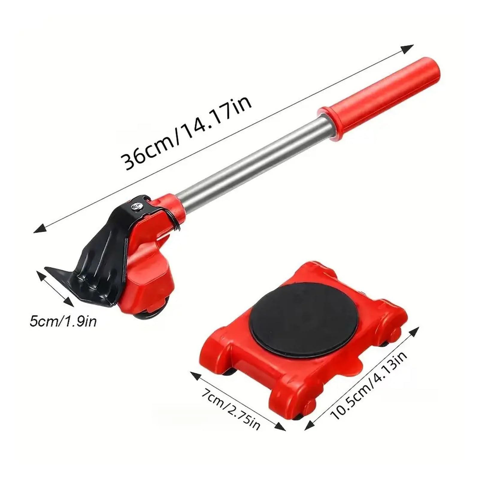 Kit di spostamento mobili 5 pezzi di rotelle a rulli for carichi pesanti | 5Pcs sollevatori mobili, base a rulli pesante, utensile trasporto lavatrice/frigo