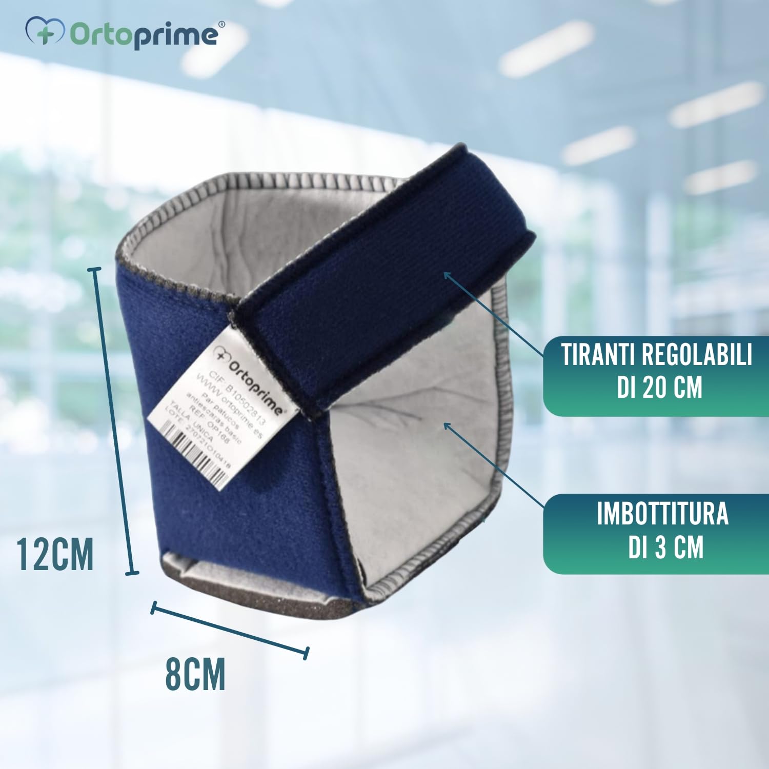 OrtoPrime PACK 1 Paia Talloniera Antidecubito - Cavigliera Ortopedica - Proteggi Tallone - Proteggi Gomito - Gomitiera Antidecubito - Cuscinetti Tallone - Cuscini Ortopedici per Tallone