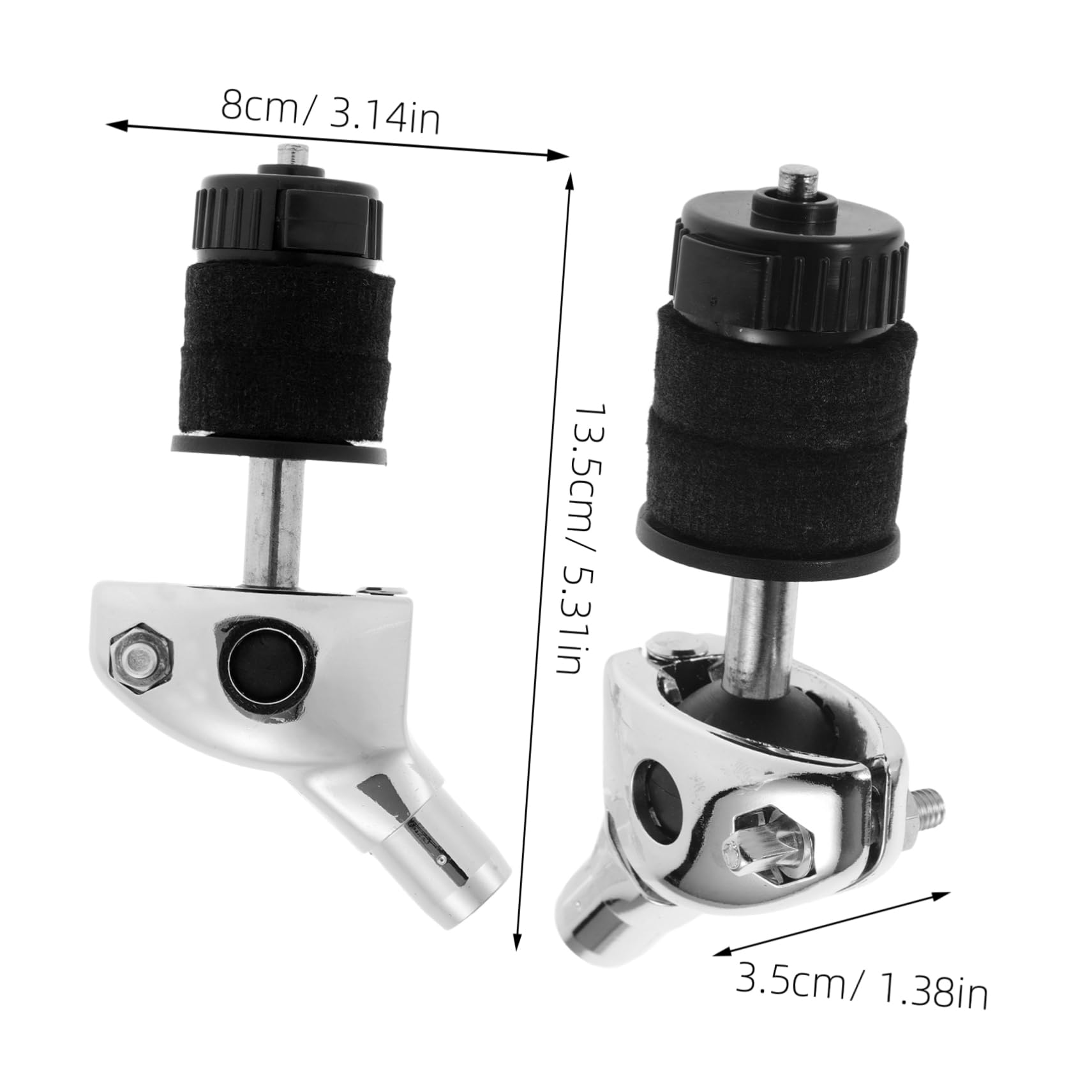 VICASKY Universal Ball Knurled Rod for Cymbal Boom Stand Holder Drum Clamp Accessory