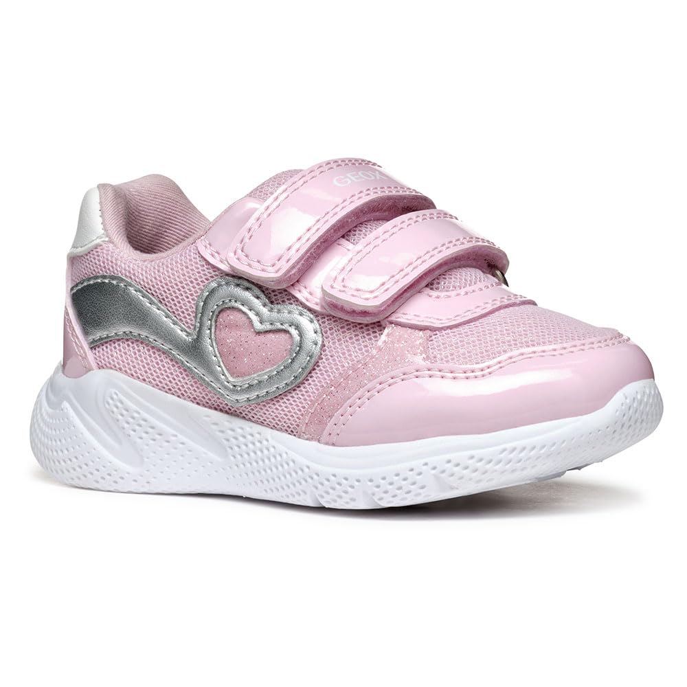 Geox B SPRINTYE GIRL A, Baby - Mädchen Sneaker, Pink/Silver,