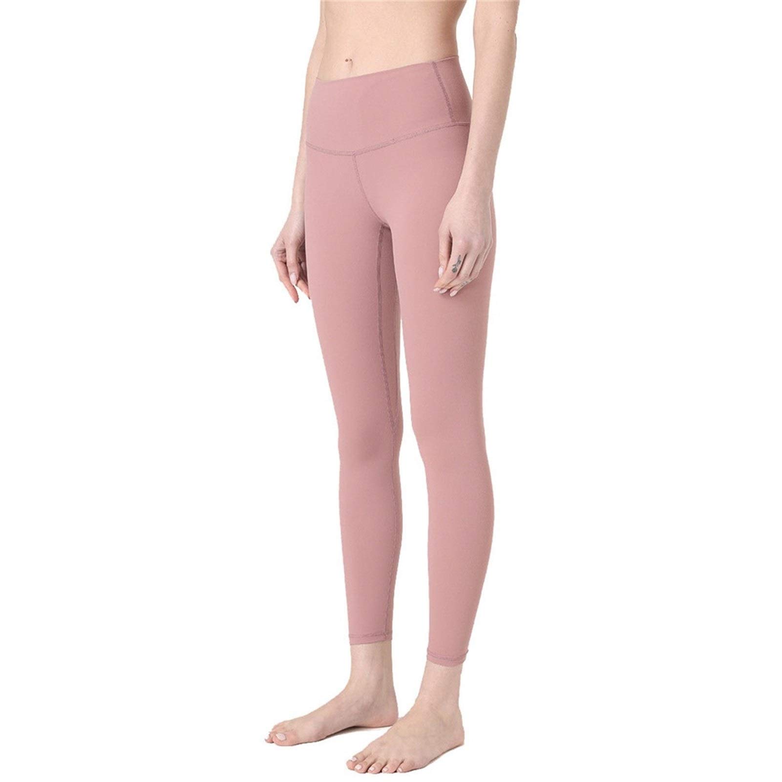 fitness legginsy damskie, Damskie Nagie uczucie Wysokiej talii Legginsy Legginsy Butt Lift Power Flex Slim Jogi Spodnie Aktywne Rajstopy Tummy Control Non See przez rozciągliwe sportowe legginsy do jo
