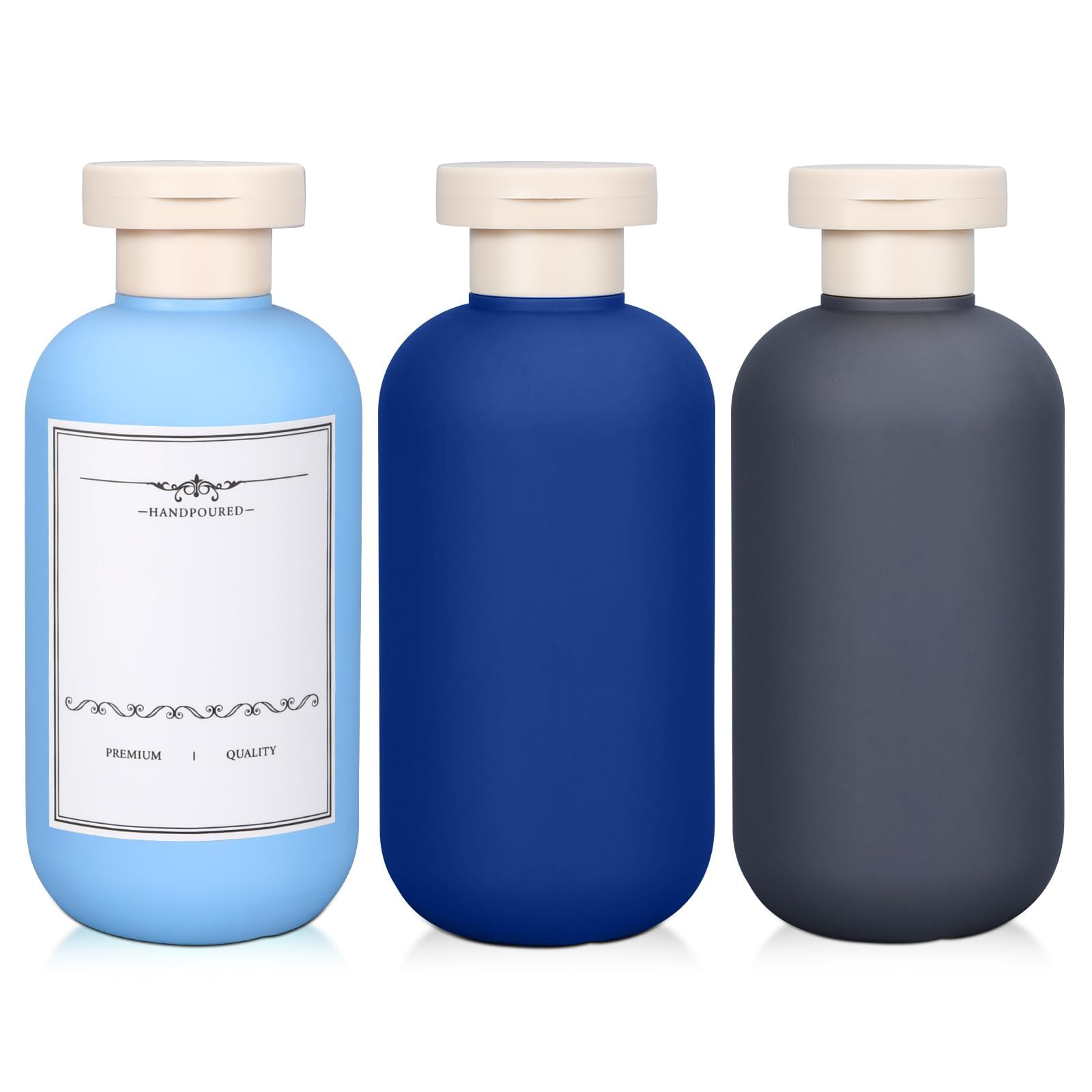 ASEVAT 6.7oz Sealed Plastic Travel Shampoo Bottles, Travel Shampoo and Conditioner Bottles Refillable, Empty Squeeze Bottle, Hand Soap Dispenser for