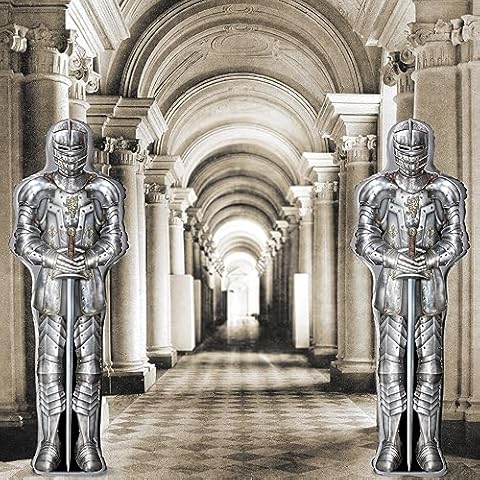 Lidmada Knight Party Balloons, Medieval Castle Decorations Supplies Aluminium Foil Balloons for Medieval Dragon Themed Birthday Party Halloween, Pack of 2 Cover