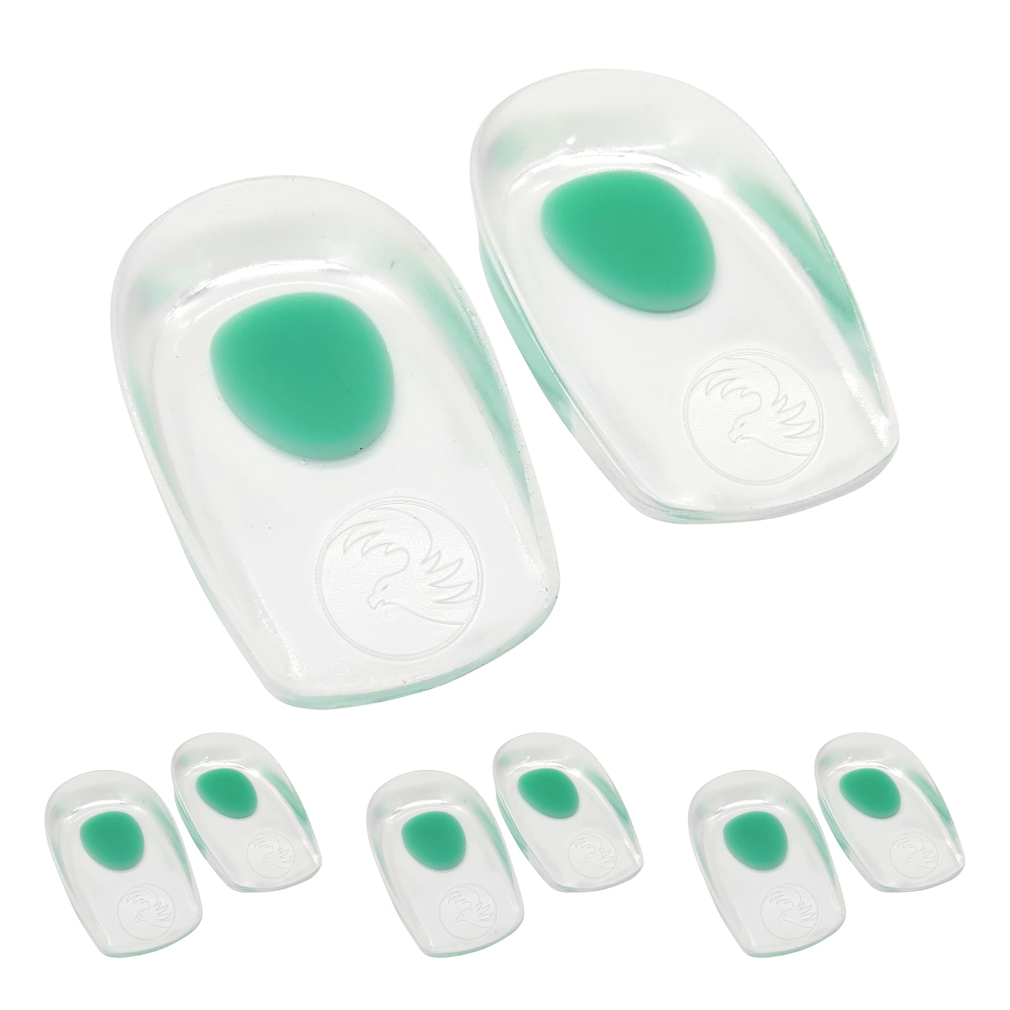 Armstrong Amerika Kids Heel Cups - 3 Pairs Gel Heel Cushions for Heel Pain Relief. Gel Heel Pads Plantar Fasciitis Inserts for Achilles Tendonitis, Heel Spurs, Severs Disease Kids 2-5, Small