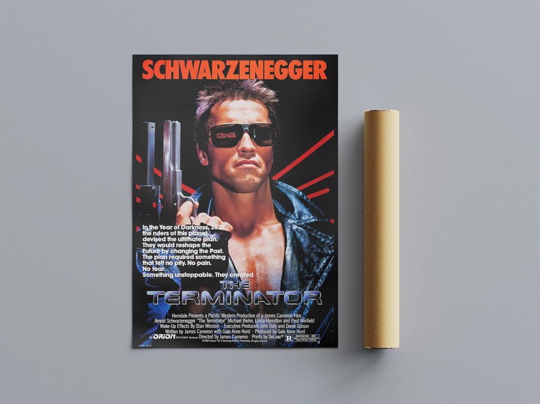 Pixie Posters Multi Colour 80S Classic Movie Posters Terminator Wall Art (A2 Size 42Cmx59.4cm)