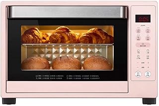 ASKLKD Mini Four Ménage Petite Multi-Fonction Cuisson Pain Machine à Pain 35L Capacité de Grande capacité 70-230 ° C Contrôle de la température 120 Minutes Timer 1500W Outils de Cuisine Rose