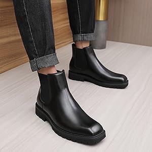 Offen オッフェンsquareboots-CHELSEA / BLACK　L Offen(オッフェン)｜squareboots-CHELSEA/BLACK の通販｜ELLESHOP