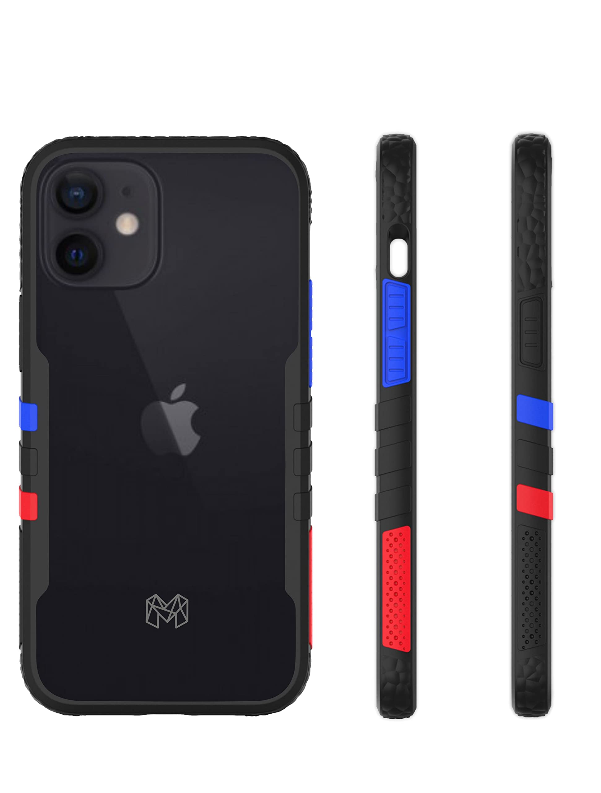 MOOSH Commuter Series for iPhone 12 Mini Case Clear Back 10FT Drop Tested Scratch-Resistant Raised Edges Replaceable Colour Blocks Shock Absorption Apple iPhone 12 Mini Case 5.4 inch (Black) (B09RW7CV1F) Amazon Price History, Amazon Price Tracker