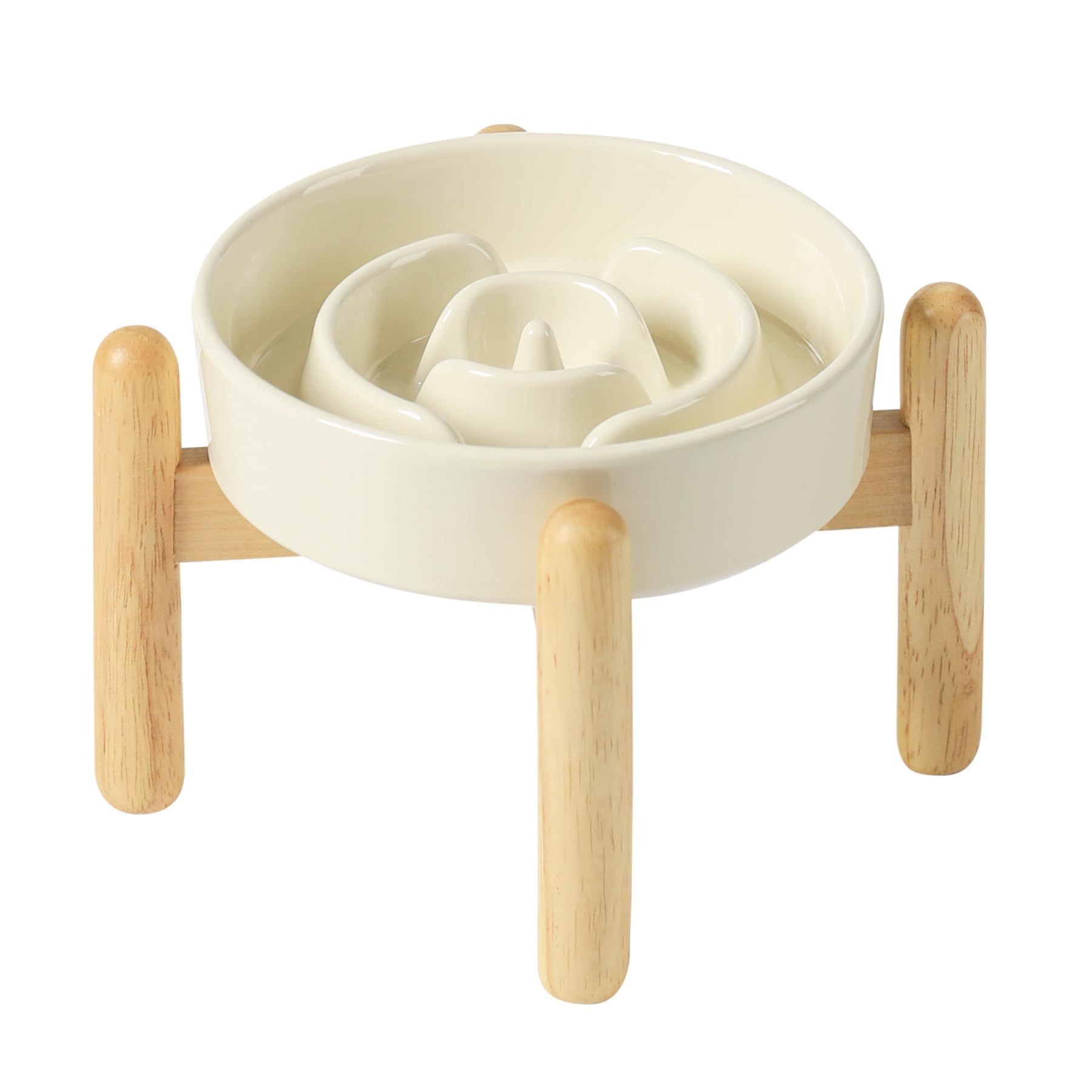 Havniva Elevated Slow Feeder Dog Bowls, Ceramic Dog Bowl Slow Feeder