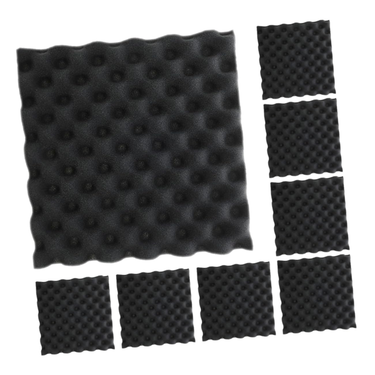 ERINGOGO 8 Paneles Acústicos Autoadhesivos para Pared, Algodón Insonorizante Negro, Alta Absorción de Sonido, Adecuado para Estudios de Grabación y Cine en Casa