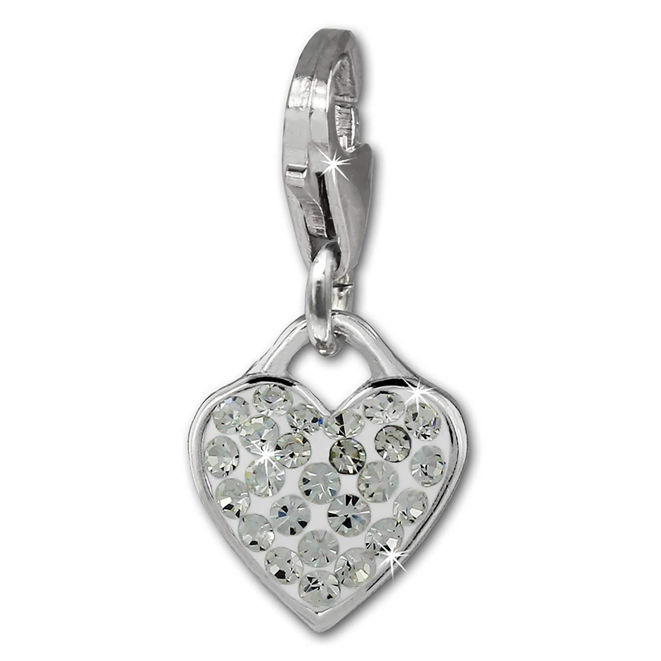 Silberdream Brillanti Ciondolo Caduceo Bianco cristalli Zirconia