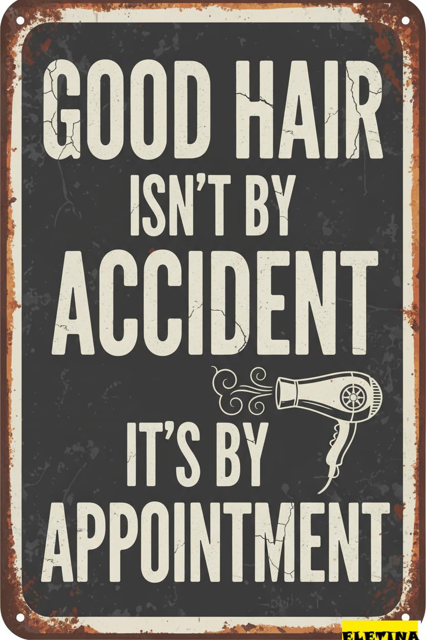 Vintage Metal Tin Sign for Man Cave 8x12 Inch, Hair Salon Make An Appointment Barbershop Wall Decor Private Property Decorative