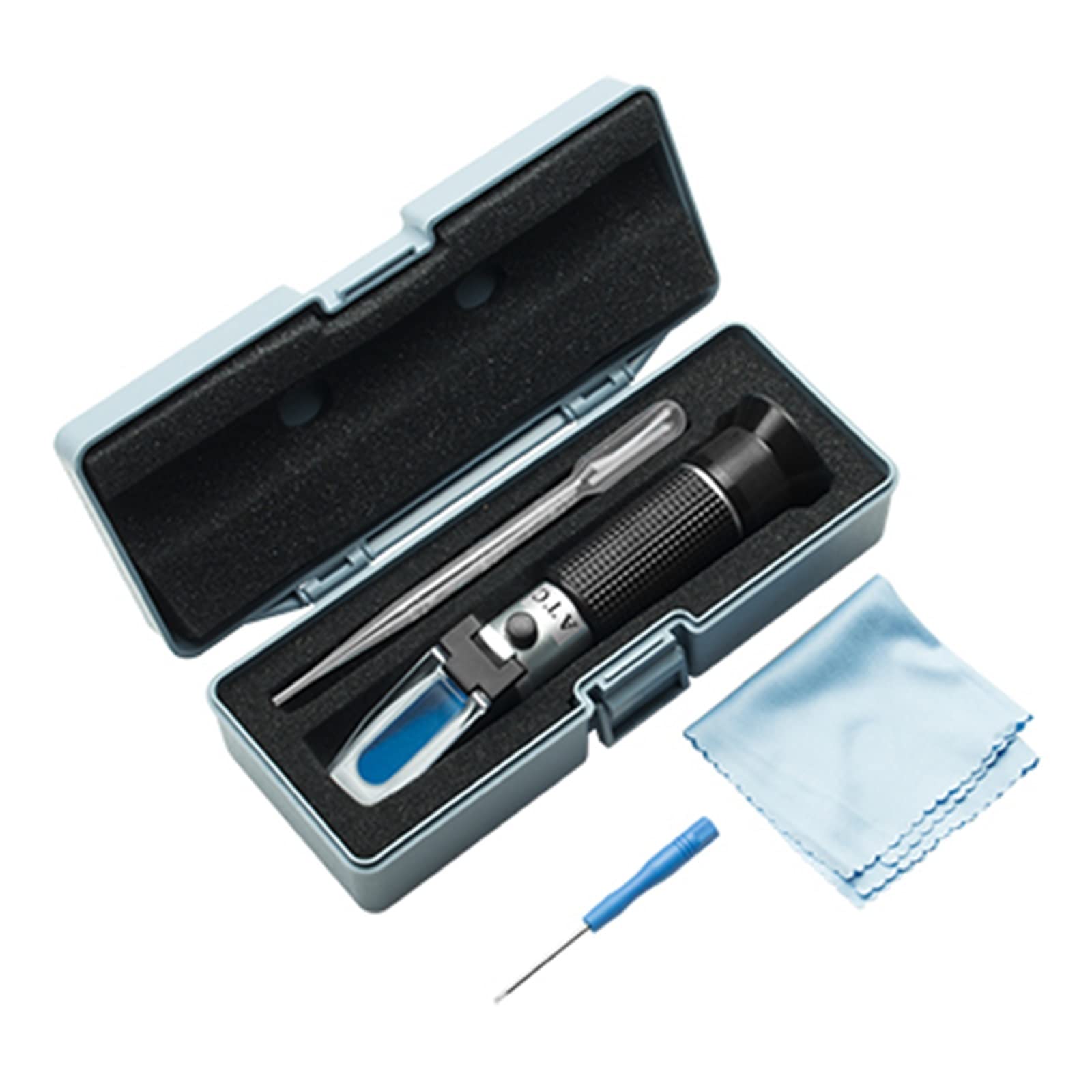 CUDTAPI Seawater Refractometer ATC 0-10% Salinity 1.000-1.070 Salt Specific Gravity Seawater Salinometer For Aquarium(With plastic case)