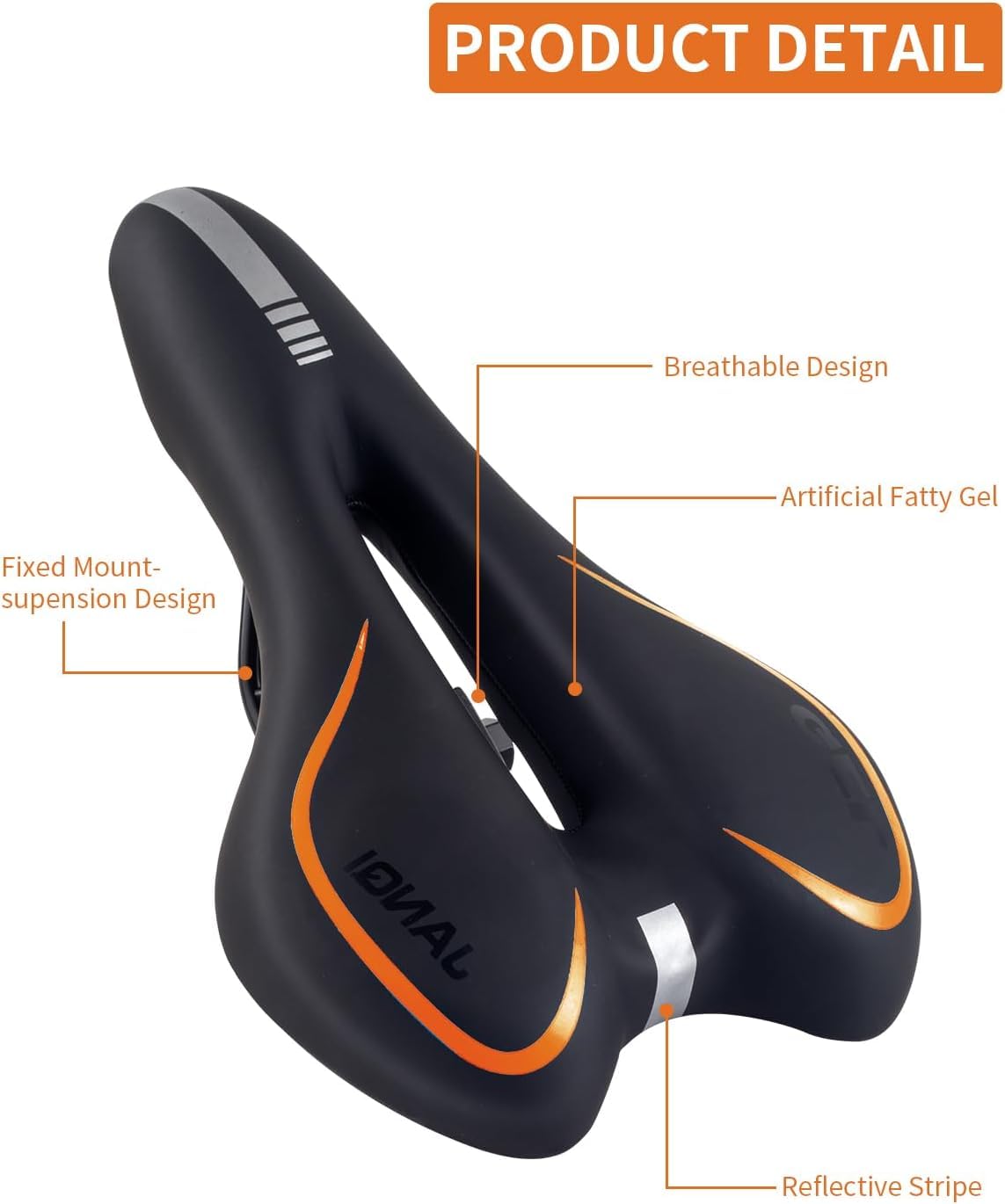 MSDADA Sella per bicicletta in gel, per uomo e donna, impermeabile, confortevole e morbido, per bici da strada, cruiser, mountain bike, cyclette, bici da città