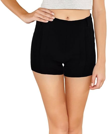 F9337 Pantalones cortos para mujer modelo NICE hechos de tela elástica y  suave - Negro, L-XL: Amazon.es: Ropa