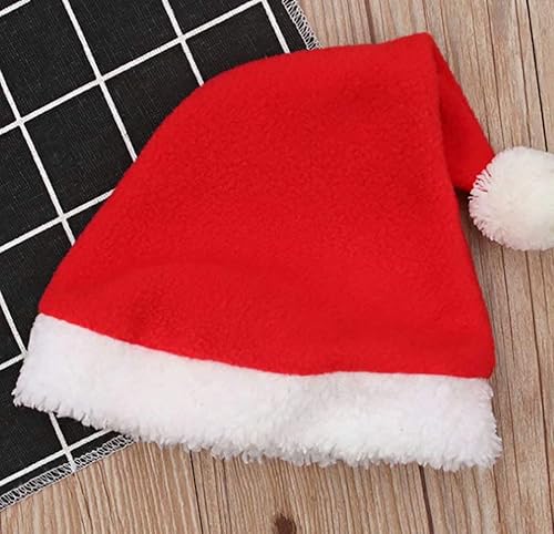 Miniatura 3 de LOTUCY Unisex para bebé 4 piezas cálido para Navidad Papá Noel forro polar abrigo pantalones sombrero zapatos ropa de Año Nuevo