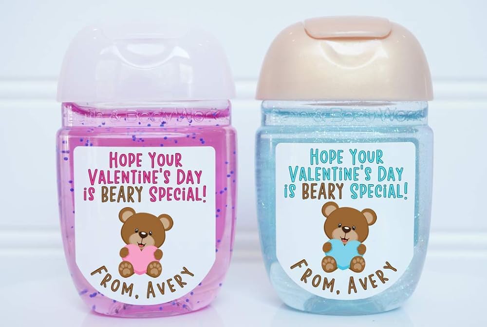Amazon.com: Personalized Valentines Bear Party Favor Hand ...