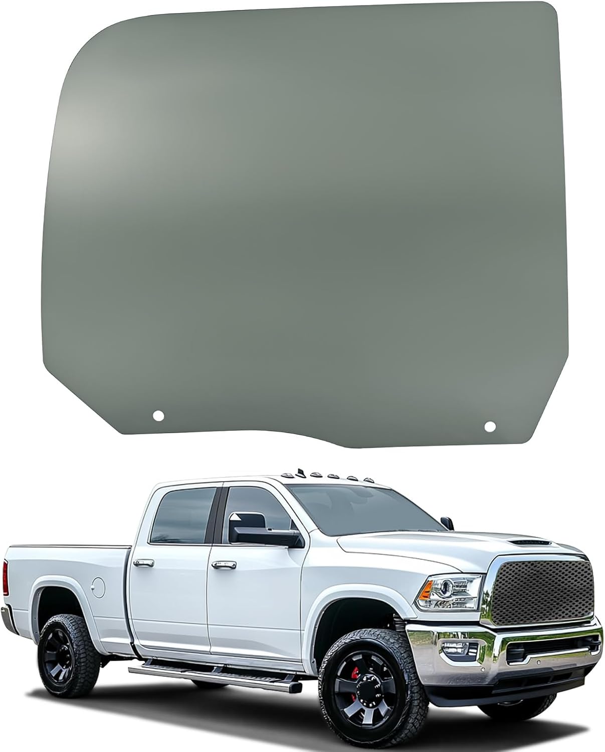 Rear Right Door Window Glass Compatible with Dodge Ram 4 Door Crew/Extended Crew Cab 2009-2018 1500, 2019-2023 1500 Classic, 2010-2024 2500 3500, 2011-2024 3500 4500 5500 Cab/Chs Passenger Side