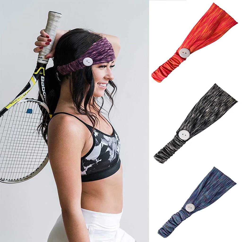 Bandeau de cheveux élastique large bandana tissu doux sport et fitness