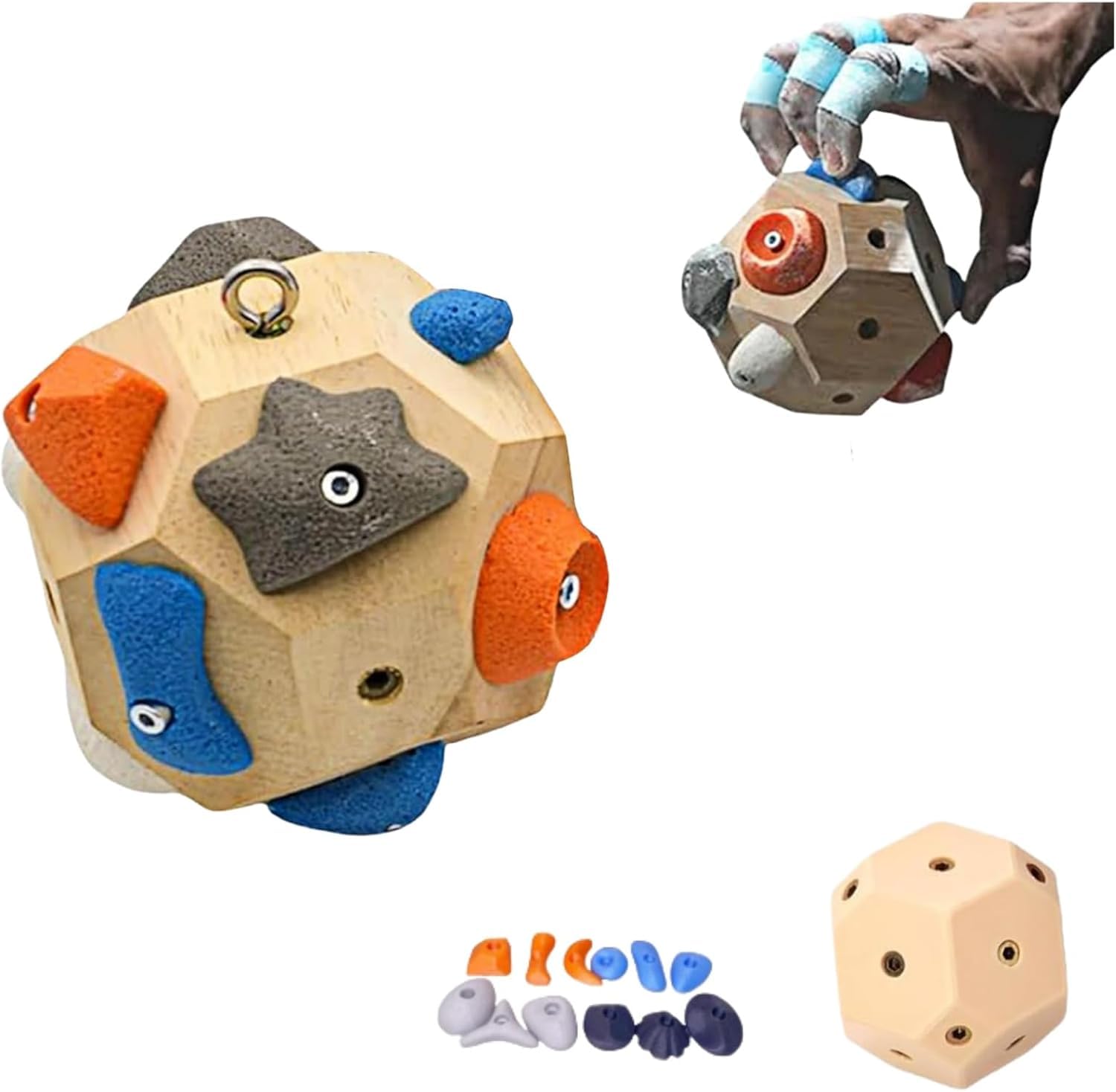 TTPOLONG Bloques de roca hechos a mano, herramienta de entrenamiento de dedos 3D para escaladores, herramienta de entrenamiento de dedos de fuerza y precisión, regalos de escalada para escaladores