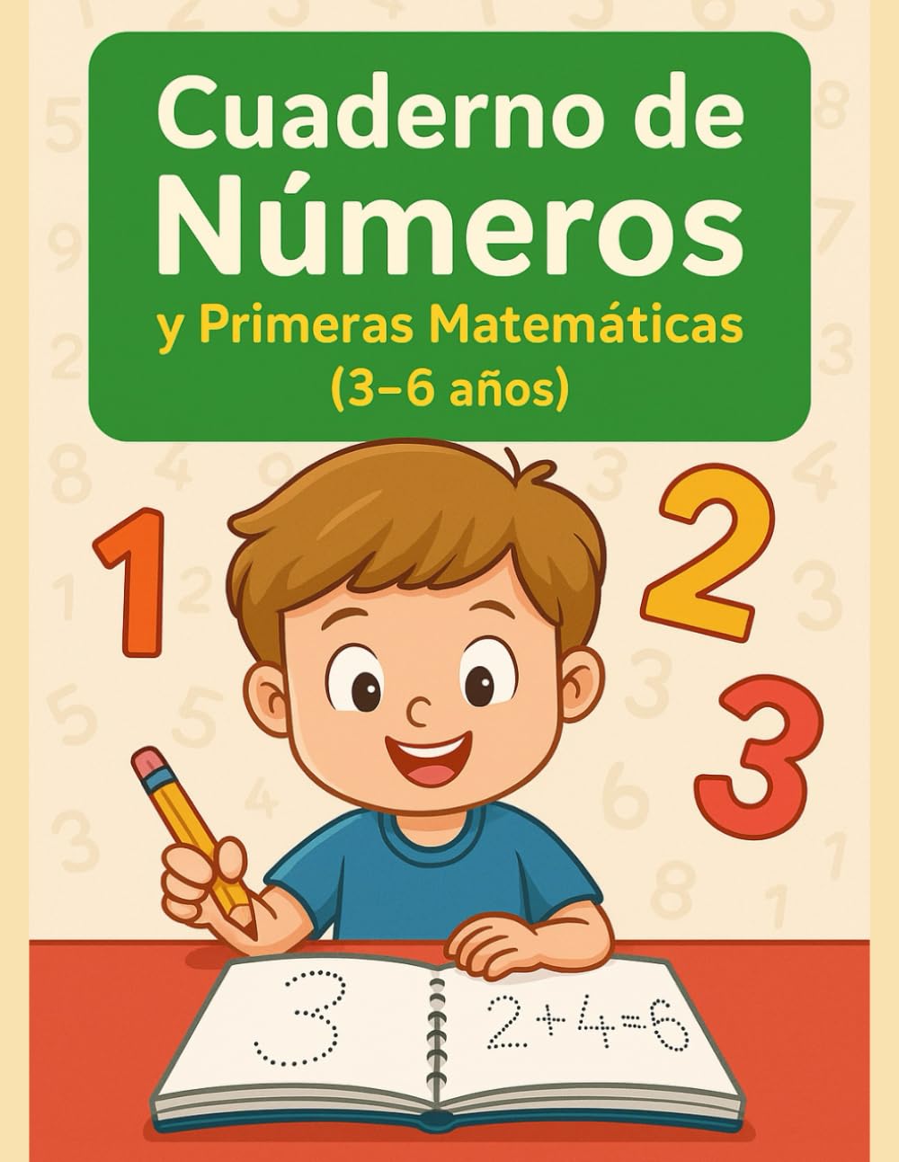 Cuaderno de Números y Primeras Matemáticas (3–6 años): Actividades de trazos, números, secuencias y primeras sumas para niños de educación infantil