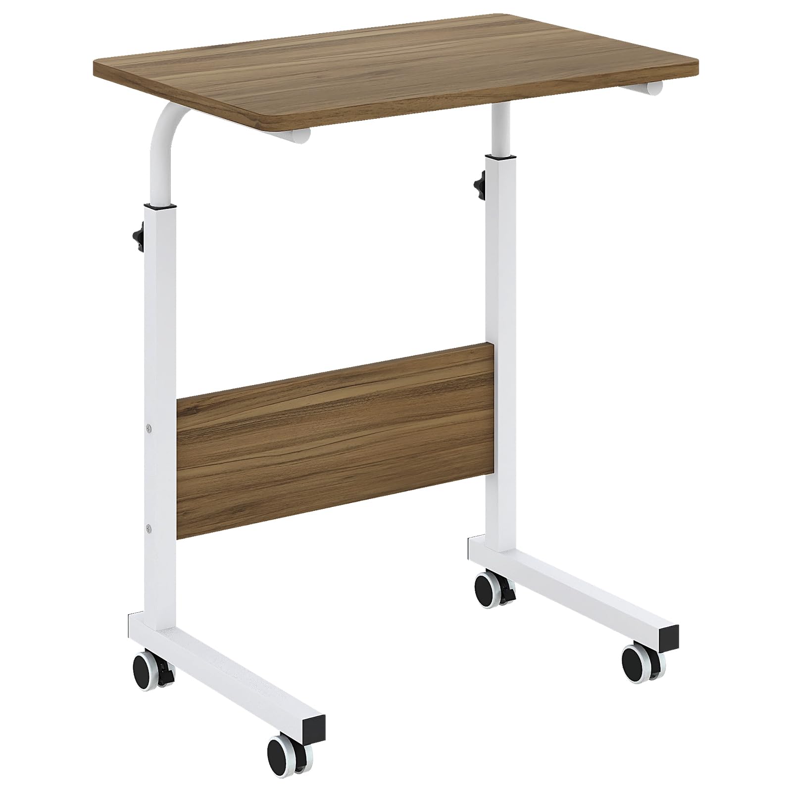 Tavolo per computer portatile con ruote, altezza regolabile 71 – 90 cm, scrivania piccola, scrivania per computer, supporto per computer portatile, tavolo per la pulizia, per letto e divano