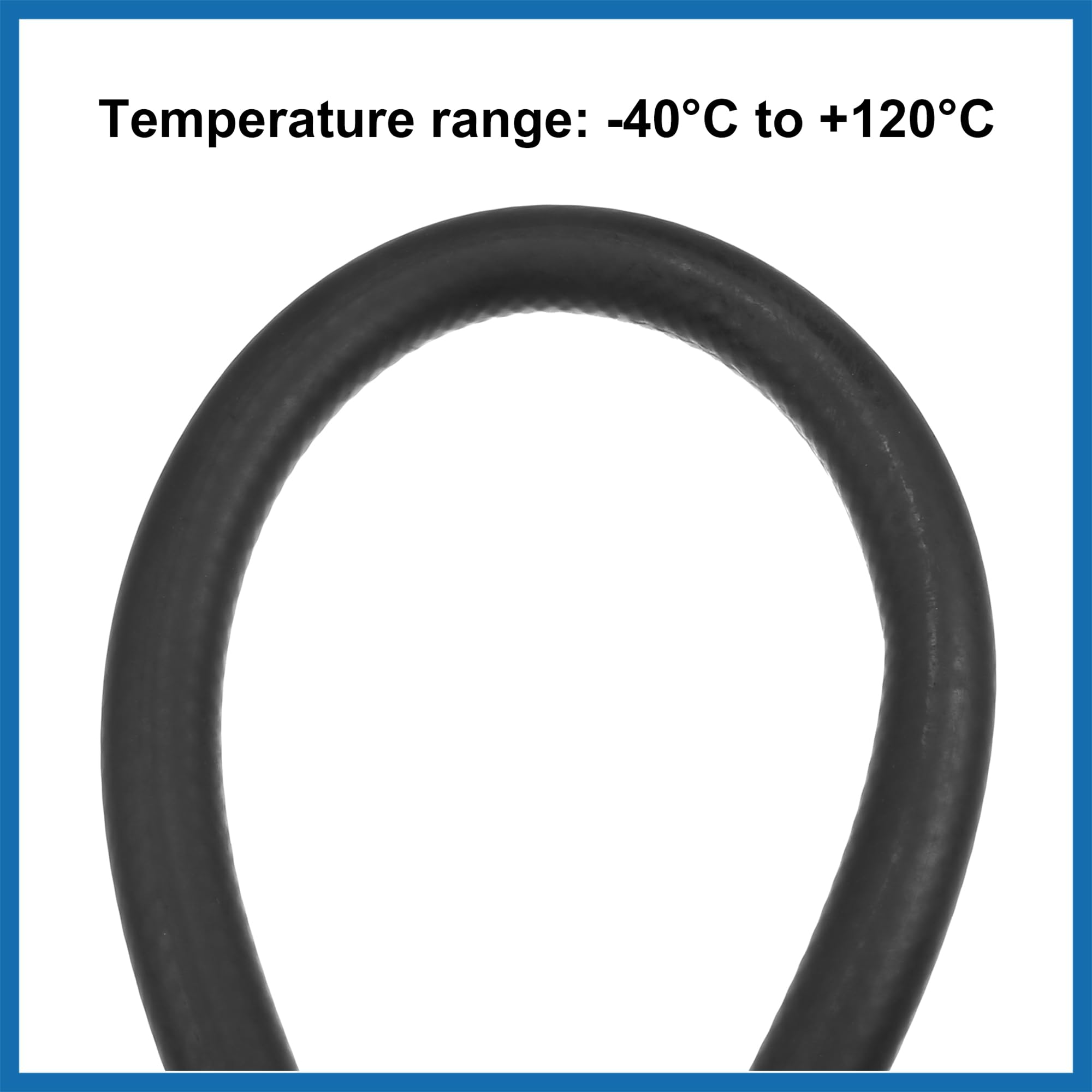 A ABSOPRO 300cm 16mm Auto Flessibile Dritto Riscaldatore Tubo Flessibile Radiatore Gomma Nero Sostituzione dell'articolo
