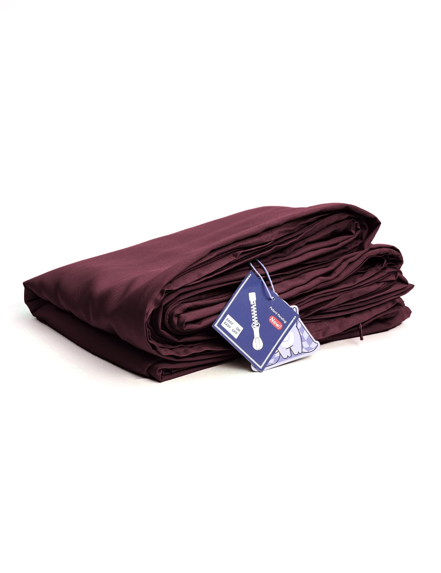 YnM Cooling 3-Side Zipper Duvet Cover for Weighted Blankets | Easy on, Easy Off Rose Puerple, 88"x104"