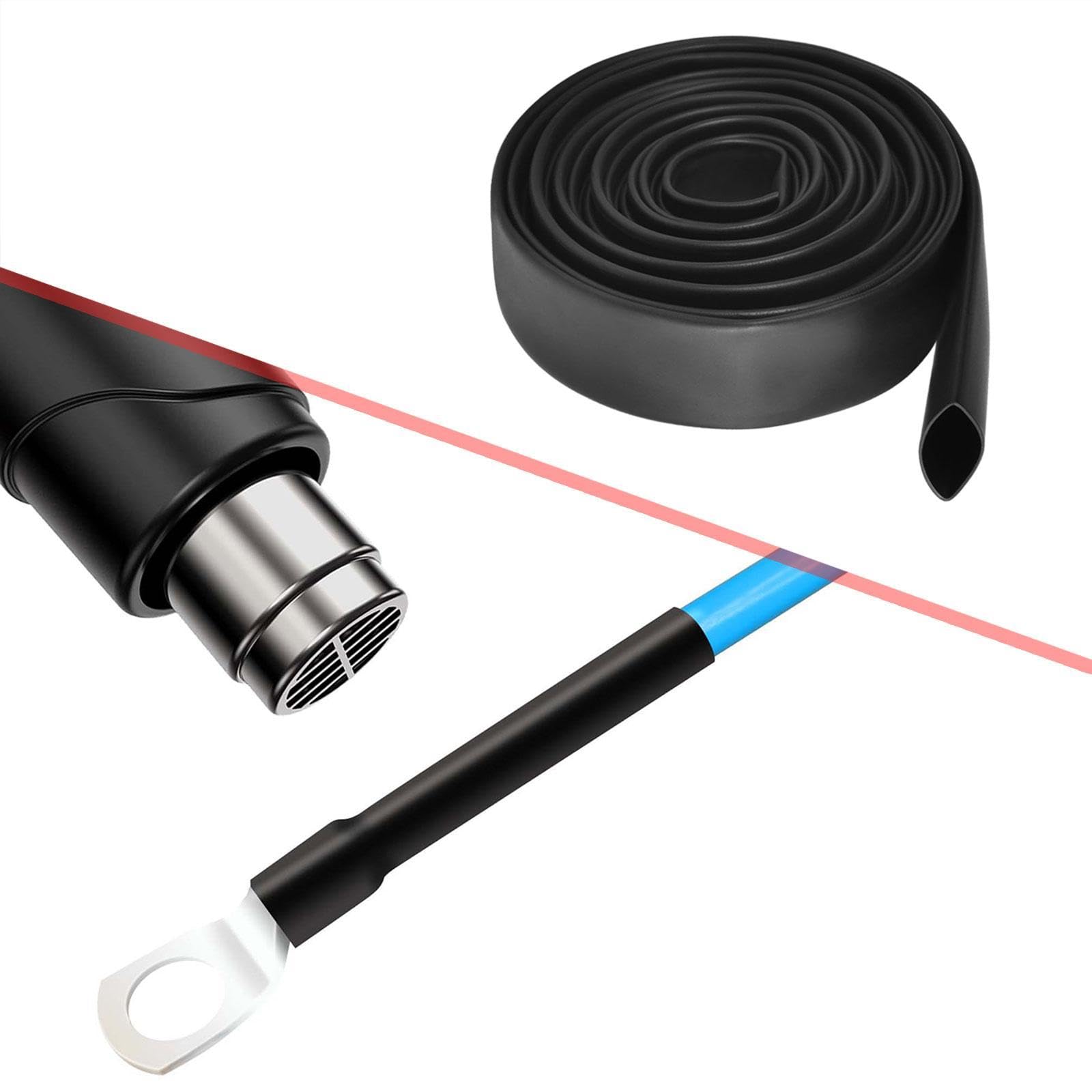 Milageto Heat Shrink Tubing 3:1 Seal Against Protection Air Leakage Wear Resistant Double Wall Wire Wrap Tubing Heat Shrink Tubin, 2.4mm