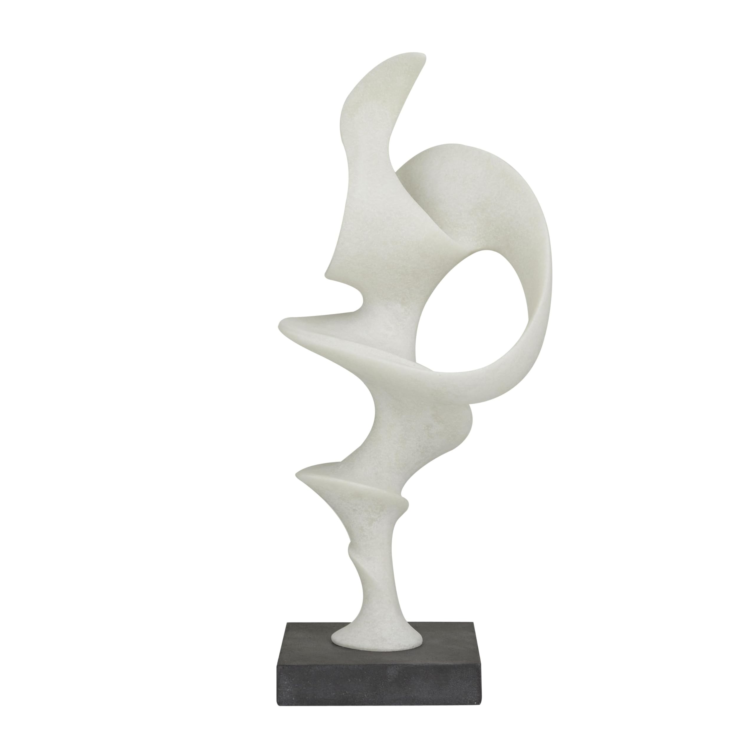 Sculpture abstraite blanche Deco 79 pour combler un meuble vide avec élégance