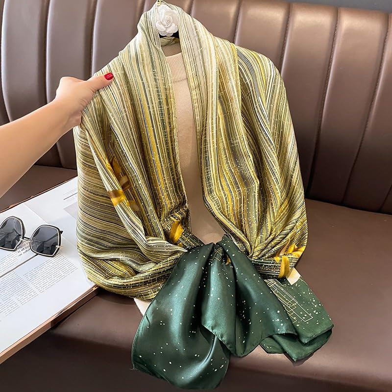 Image of Floral Printed Silk stole | silk Scarf for Women | stylish silk stole for women | Soft Lightweight Stole, Shawl & Neck Wrap | Scarf for Wedding, Party, Travel & Casual Wear