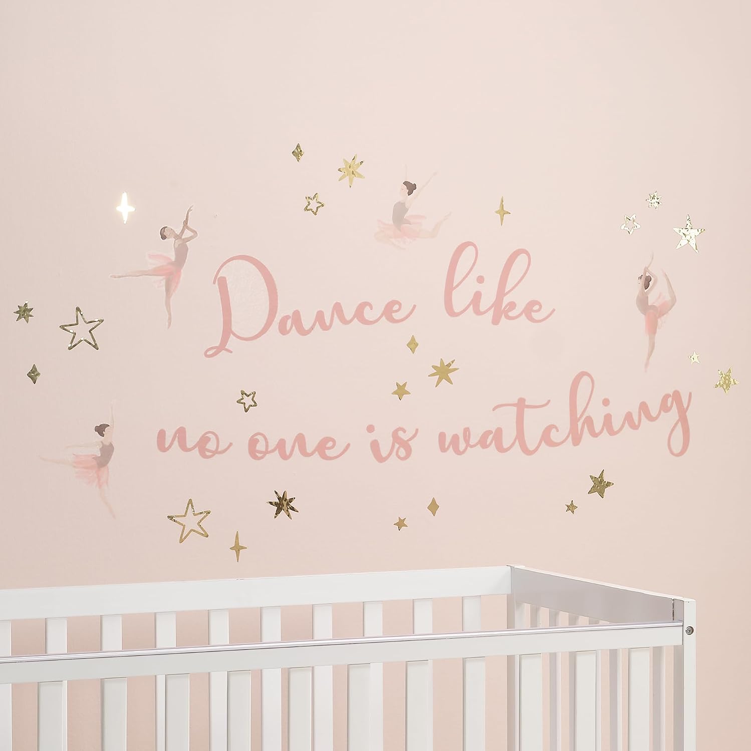 Lambs & Ivy Ballerina Baby Dance Like No One is Watching Wall Decals/Stickers