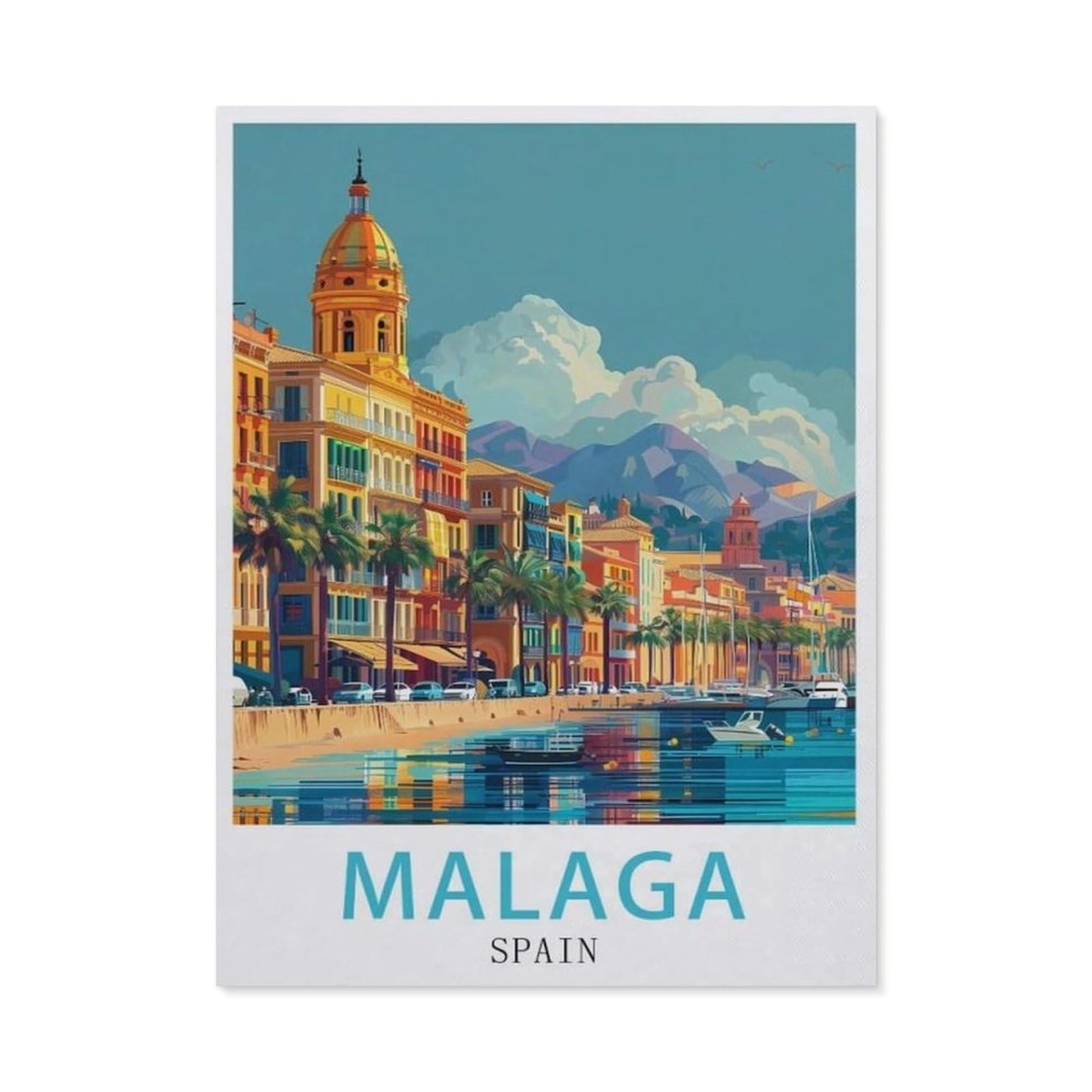 Jigsaw Puzzles 1000 Pieces paper Assembling Picture,Spain Malaga,Adults Games Educational Toys(50x70cm)-AZ59 — image 1