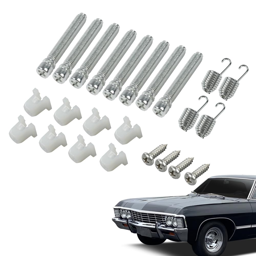CHEDA Headlight Adjusters Kit Compatible with Chevy Impala Biscayne & Belair 1962-1967 1-1/2” Screws Springs 8pcs