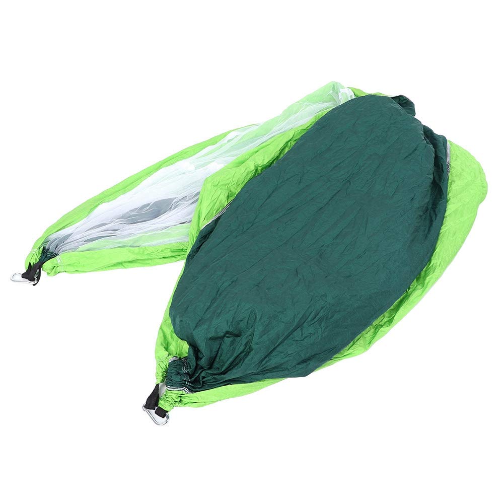 Wakects Amaca da Campeggio Amaca Portatile in Nylon 210T 260 X 140 Cm con Zanzariera Doppia Cerniera Capacità 441 Libbre Cinghie per Albero per Campeggio Viaggi Spiaggia Cortile Adulti (Zanzariera