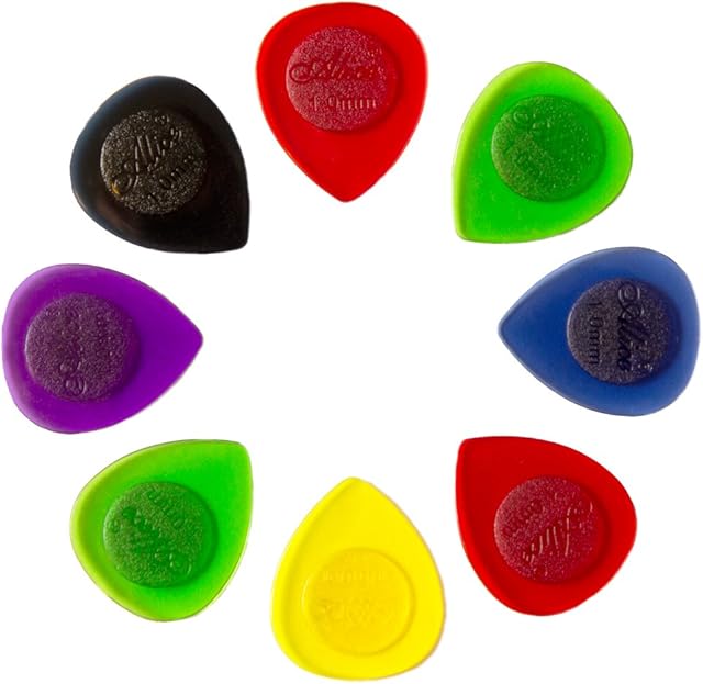 Alice Guitar Picks 1mm x 8 - Plectrums With Enhanced Grip - Comfortable & Versatile