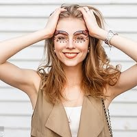 Vista 7 de Decoraciones del 4 de julio, tatuajes de ojos para la cara, bandera de Estados Unidos, estrella, tatuajes temporales, Día de la Independencia