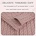 Peecabe Toddler Girl Sweaters Cable Knit Long Sleeve Crewneck Chunky Crochet Cardigans 1-6T (Skin Pink, 2T)