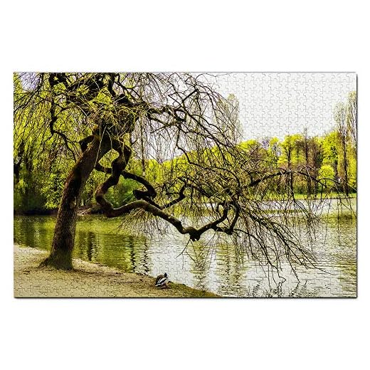 Tyskland engelska trädgården München Pussel 1000 bitars spelkonst Resesouvenir Träen