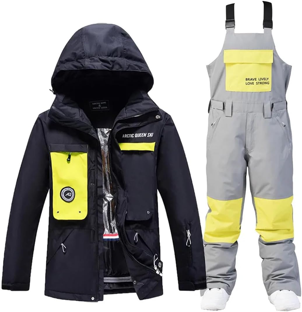Men Woman Mountain Windproof Skiing Sets Sport Snowboard Suits Cross-Country Ski Outfits Waterproof Clothes