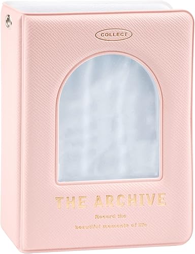 FUNUPUP Carpeta para tarjetas fotográficas de 3 pulgadas, álbum Kpop con soporte para tarjetas fotográficas Kpop, mini álbum de fotos hueco con 32