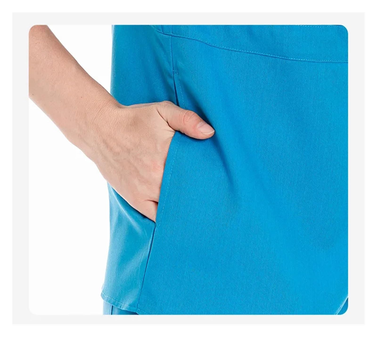 Krankenschwester Uniform Arzt-OP-Kittel-Anzug, schmal geschnittene Krankenschwester-Uniform for Damen, V-Ausschnitt, Handwaschkleidung, elastische professionelle Arbeitskleidung