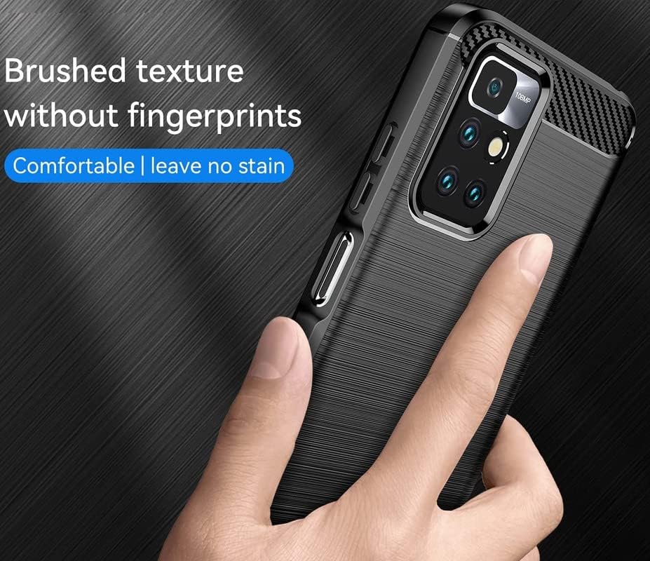 Image of Hybrid Carbon Fiber Back Case for Poco M4 Pro 5G /Note 11 5G /Note 11T 5G (Black)