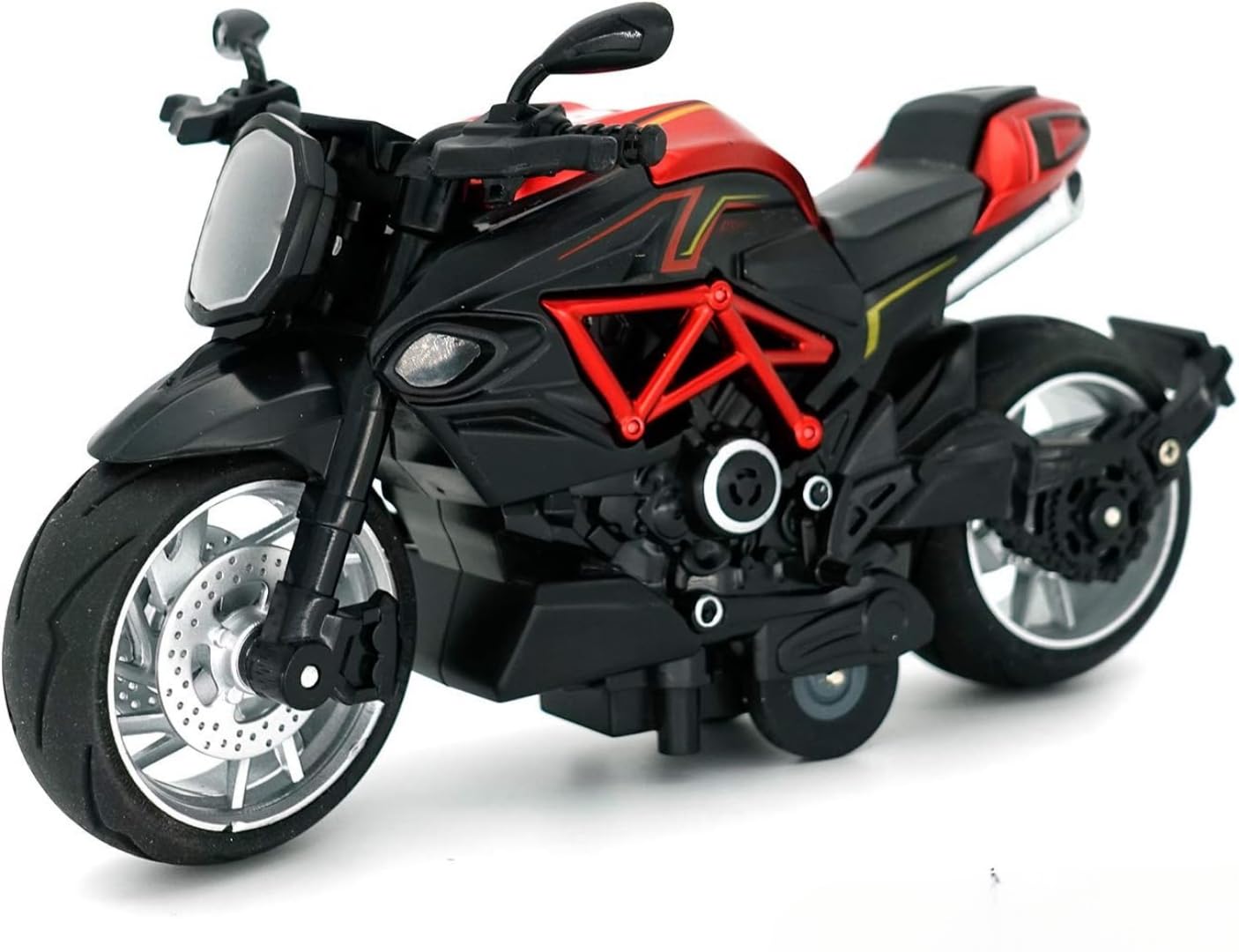 TRICKS TOYS Sport Motorcycle Toy Pull Back Bike with Movable Steering Racing Toy Gift for Boys (Multicolor) (B0D59RLVNV) Amazon Price History, Amazon Price Tracker