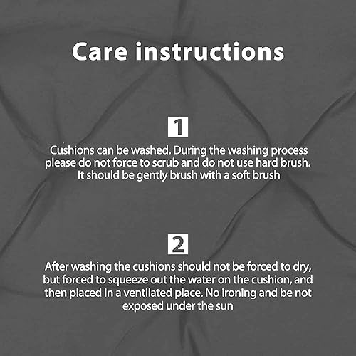 Miniatura 8 de Cojín ultra grueso para asiento de hamaca de jardín de 2 y 3 plazas, cojín para muebles de patio al aire libre, suave al tacto y cómodo (39.4 x 39.4