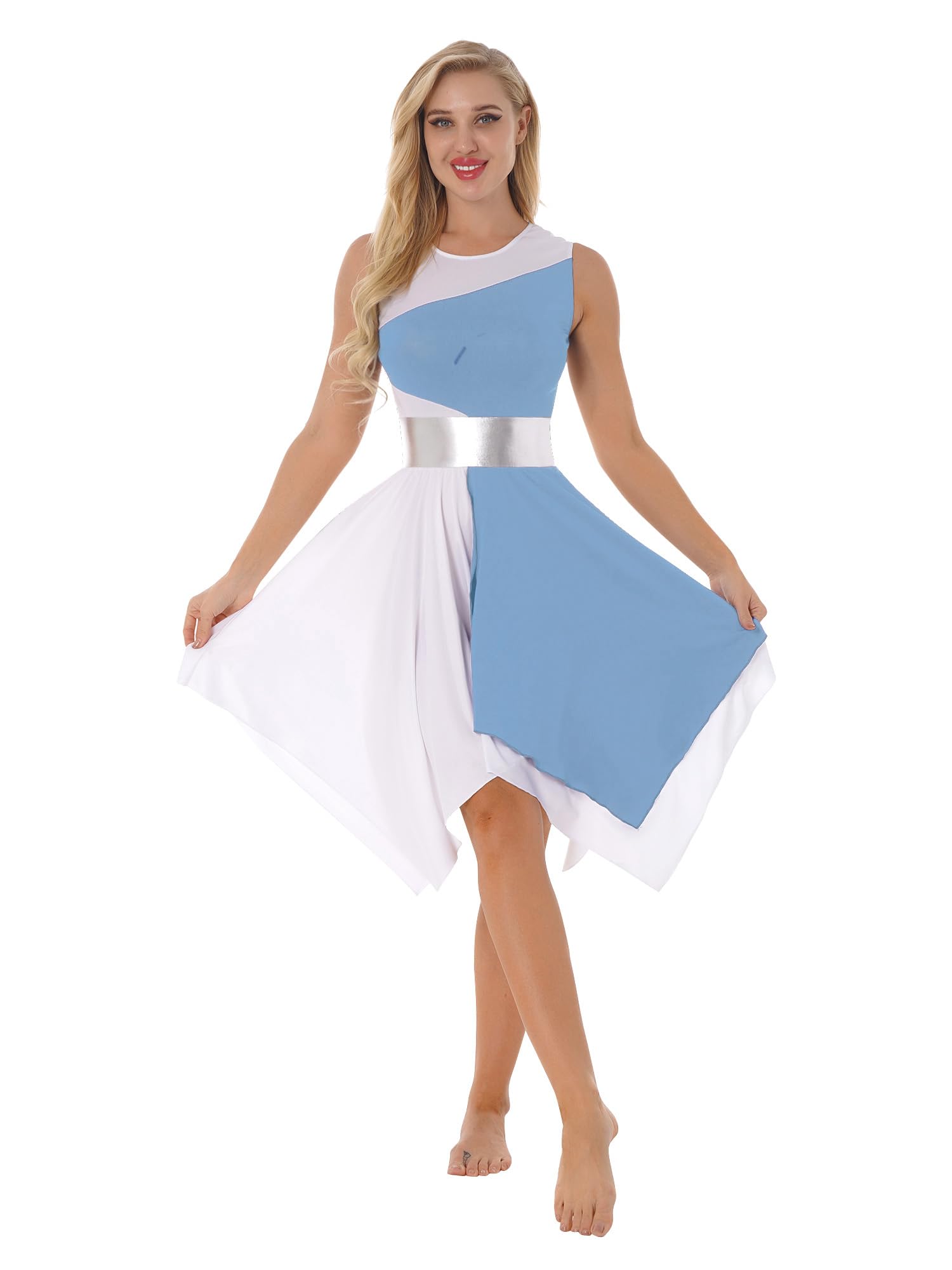 Vestito Danza Abito Da Danza Donna Con Gonna Asimmetrica E Strass