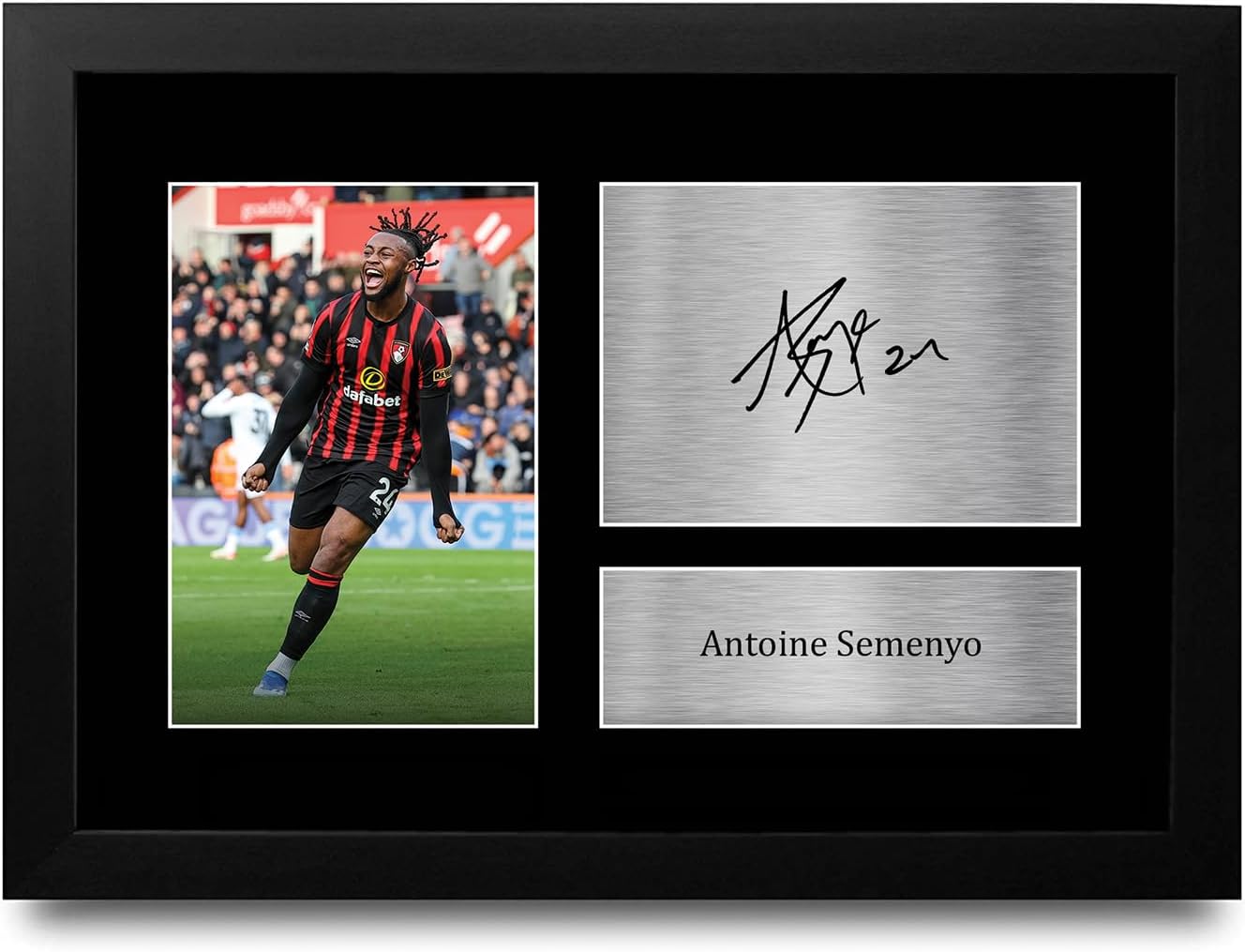 Bournemouth signed autograph: Evanilson A.F.C. Poster Print – Signed Autograph Style Football Wall Art – Framed or Unframed…