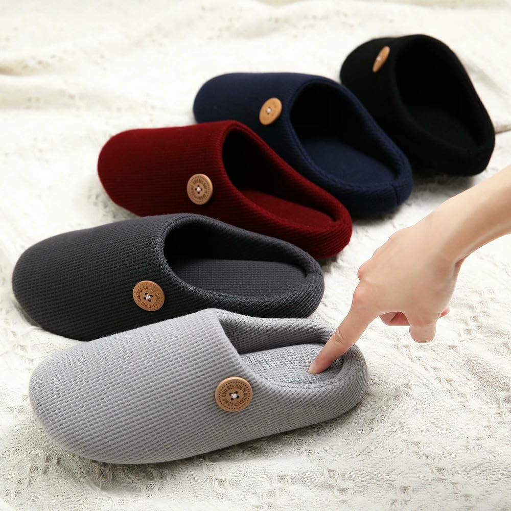 GLDFW - Pantuflas de invierno de algodón cálido para mujeres y hombres, suaves, antideslizantes, esponjosas, diseño de sandalias para parejas, pantuflas de interior